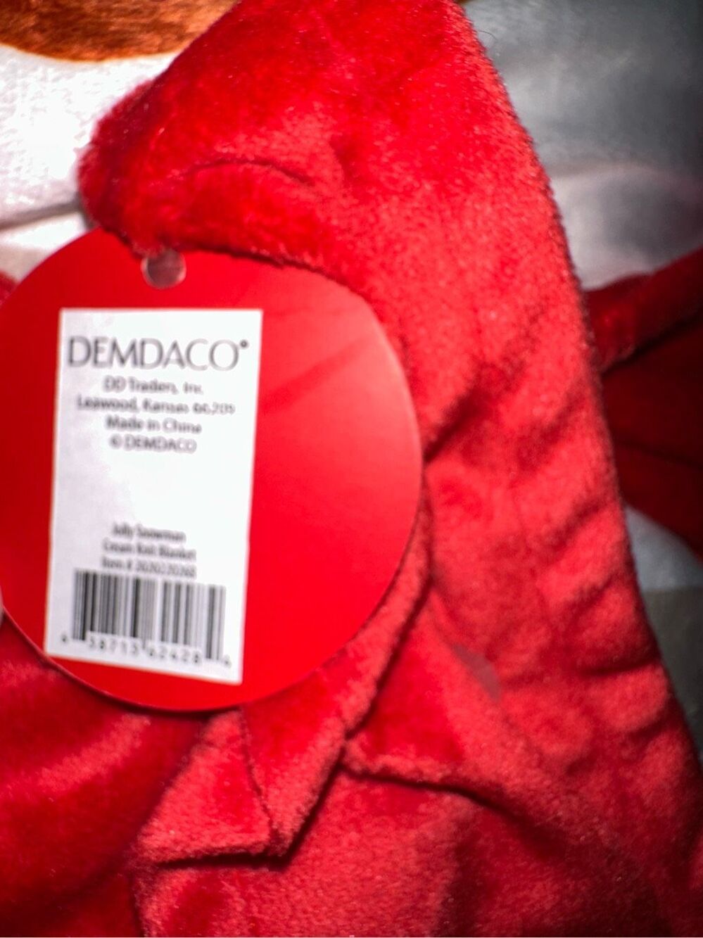 Demdaco Jolly Snowman Sherpa Christmas holiday Throw winter NWT 50 x 60 - Picture 5 of 6